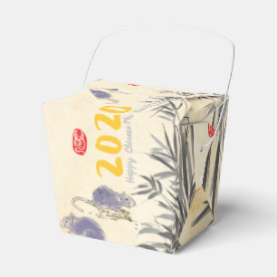 Ballotins Rats en bambou d'origine peignant des souhaits chi