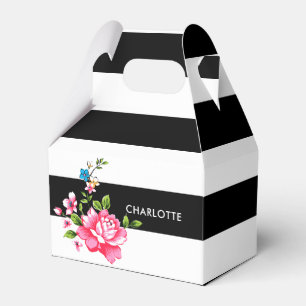 Ballotins Rayure noire et blanche élégante moderne