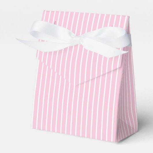 Ballotins Rayures Classiques Blanc - Rose Clair (Verso)