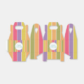 Ballotins Rayures Colorées Monogramme Nom  (Déplié)