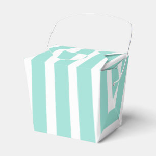 Ballotins Rayures de Menthe Bleue - Mariage Turquoise Menthe