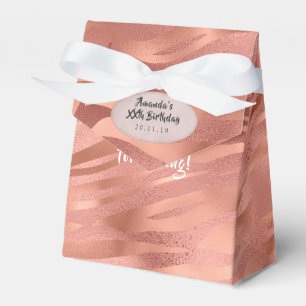 Ballotins Rayures de tigre en feuille d'or rose