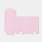 Ballotins Rayures Élégantes Blanc - Rose Clair (Déplié)