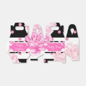 Ballotins Rayures horizontales Aquarelle rose florale Annive (Déplié)