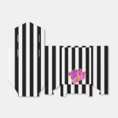 Ballotins Rayures noires et blanches ⎥ Boîte de faveur de mo (Déplié)