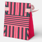 Ballotins Rayures roses Charbon Monogramme éditable Élégant (Verso)