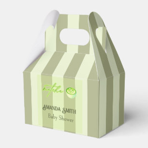Ballotins Rayures Vert Sauge Je t'aime tellement Matcha Baby