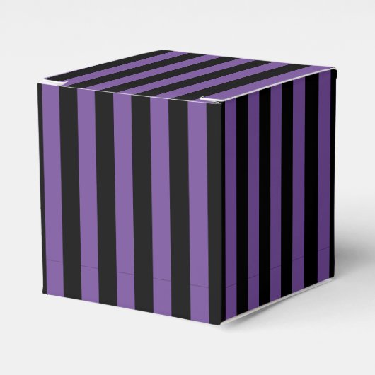 Ballotins Rayures verticales classiques violet foncé et noir (Verso)
