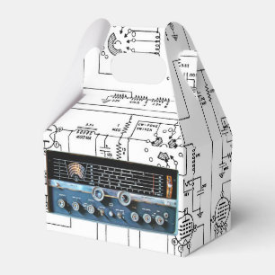 Ballotins Récepteur radio vintage à ondes courtes