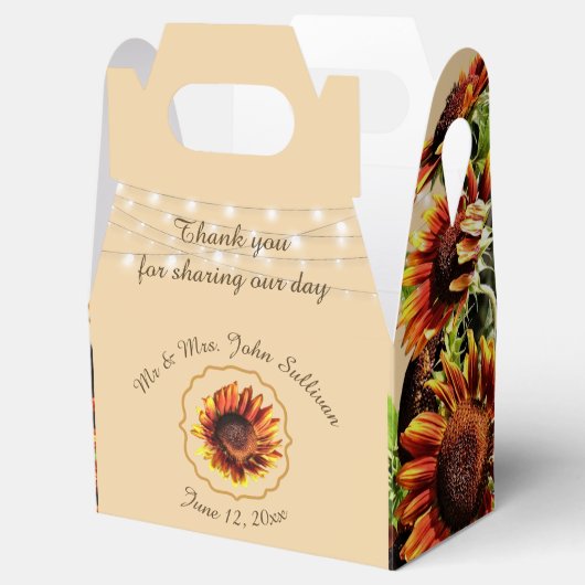 Ballotins Réception de mariage de tournesol (Ouvert)