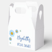 Ballotins Réception de mariage floral avec pâquerettes bleue (Ouvert)