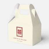 Ballotins Rectangle classique Double Bonheur Mariage chinois (Verso)
