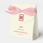 Ballotins Rectangle classique Double Bonheur Mariage chinois (Verso)