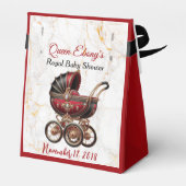 Ballotins Red Black Gold Baby shower Royal (Arrière)