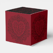 Ballotins Red Black Heart se tord Mariage gothique (Arrière)