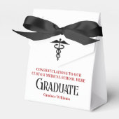 Ballotins Red Black Médicale School Custom Graduation Party (Verso)