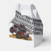 Ballotins Red Black Monster Truck fête d'anniversaire (Arrière)