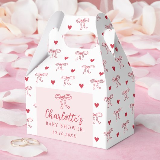 Ballotins Red Bow Hearts Valentines Baby Shower (Mariage)
