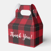 Ballotins Red Buffalo Plaid Ballotin avec texte modifiable (Verso)