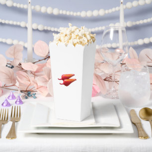 Ballotins Red Chili Peppers boîtes de pop-corn blanc