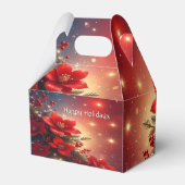 Ballotins Red Christmas Floral Holiday Gift Box (Arrière)