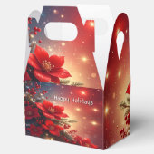 Ballotins Red Christmas Floral Holiday Gift Box (Ouvert)