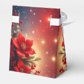 Ballotins Red Christmas Floral Holiday Gift Box (Arrière)
