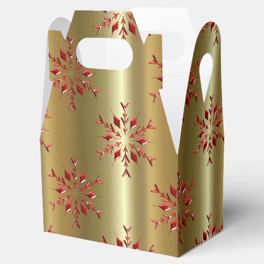 Ballotins Red Christmas Stars on Gold (Ouvert)