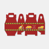 Ballotins Red Construction Camions Garçons fête d'anniversai (Déplié)