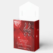 Ballotins Red Disco Ball, Music Notes et Ballotin de la Cour (Ouvert)