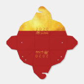 Ballotins Red Gold Chinese Rat coupé en papier 2020 TOFB (Déplié)