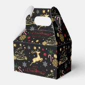 Ballotins Red Gold Reindeer Joyeux sapin de Noël (Arrière)