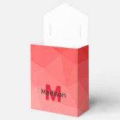 Ballotins Red gradient geometric mesh pattern Monogram (Ouvert)