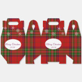 Ballotins Red & Green Christmas Plaid Lace Snowflakes (Déplié)