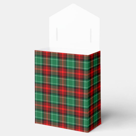 Ballotins Red Green Holiday Plaid Party Favoriser Box (Ouvert)