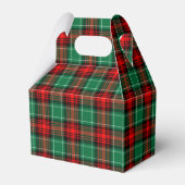 Ballotins Red Green Holiday Plaid Party Favoriser Box (Arrière)
