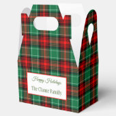 Ballotins Red Green Holiday Plaid Party Favoriser Box (Ouvert)