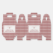 Ballotins Red Harlequin Checkered Bridesmaid Proposal Box (Déplié)