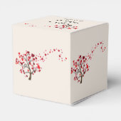 Ballotins Red Heart Tree sur ivoire Wedding Favor Box (Arrière)