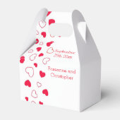 Ballotins Red Hearts Design Valentines Day Mariage (Verso)