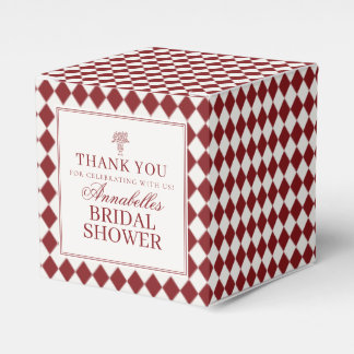 Ballotins Red Merlot Harlequin Checkered Bridal Shower