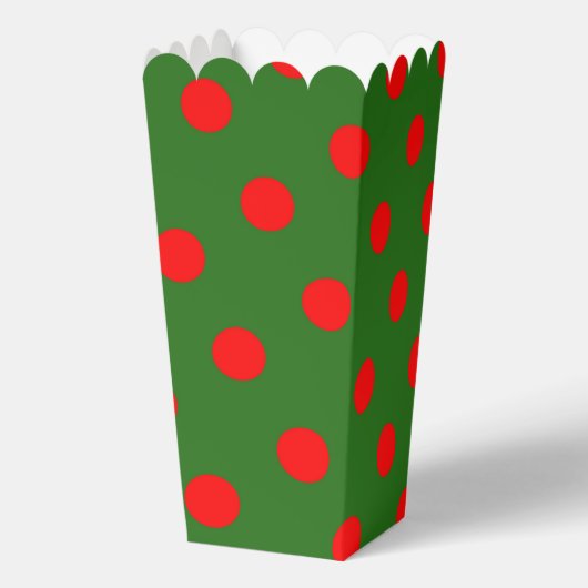 Ballotins Red On Green Polka Dots Pattern Design (Verso)