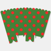 Ballotins Red On Green Polka Dots Pattern Design (Déplié)