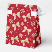 Ballotins Red Party Favor Tent Box with Gold Bow Pattern  (Arrière)