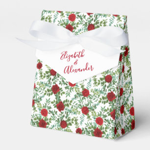 Ballotins Red Peony et Rose Floral Mariage