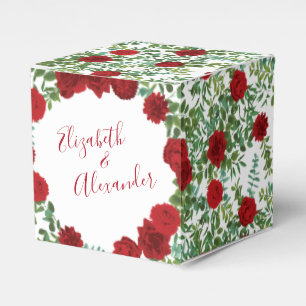 Ballotins Red Peony et Rose Floral Mariage