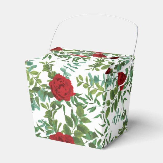 Ballotins Red Peony et Rose Floral Mariage (Verso)