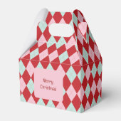 Ballotins Red Pink & Mint Christmas Argyle (Verso)