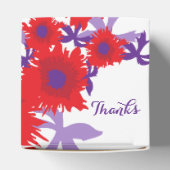 Ballotins Red poppies graphisme art merci boîte cadeau (Haut)