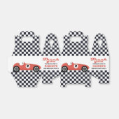 Ballotins Red Race Voiture Course Anniversaire À damiers (Déplié)